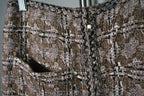Vintage Chanel Fantasy Tweed A-Line Skirt Beige Cream Size 38