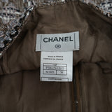 Vintage Chanel Fantasy Tweed A-Line Skirt Beige Cream Size 38
