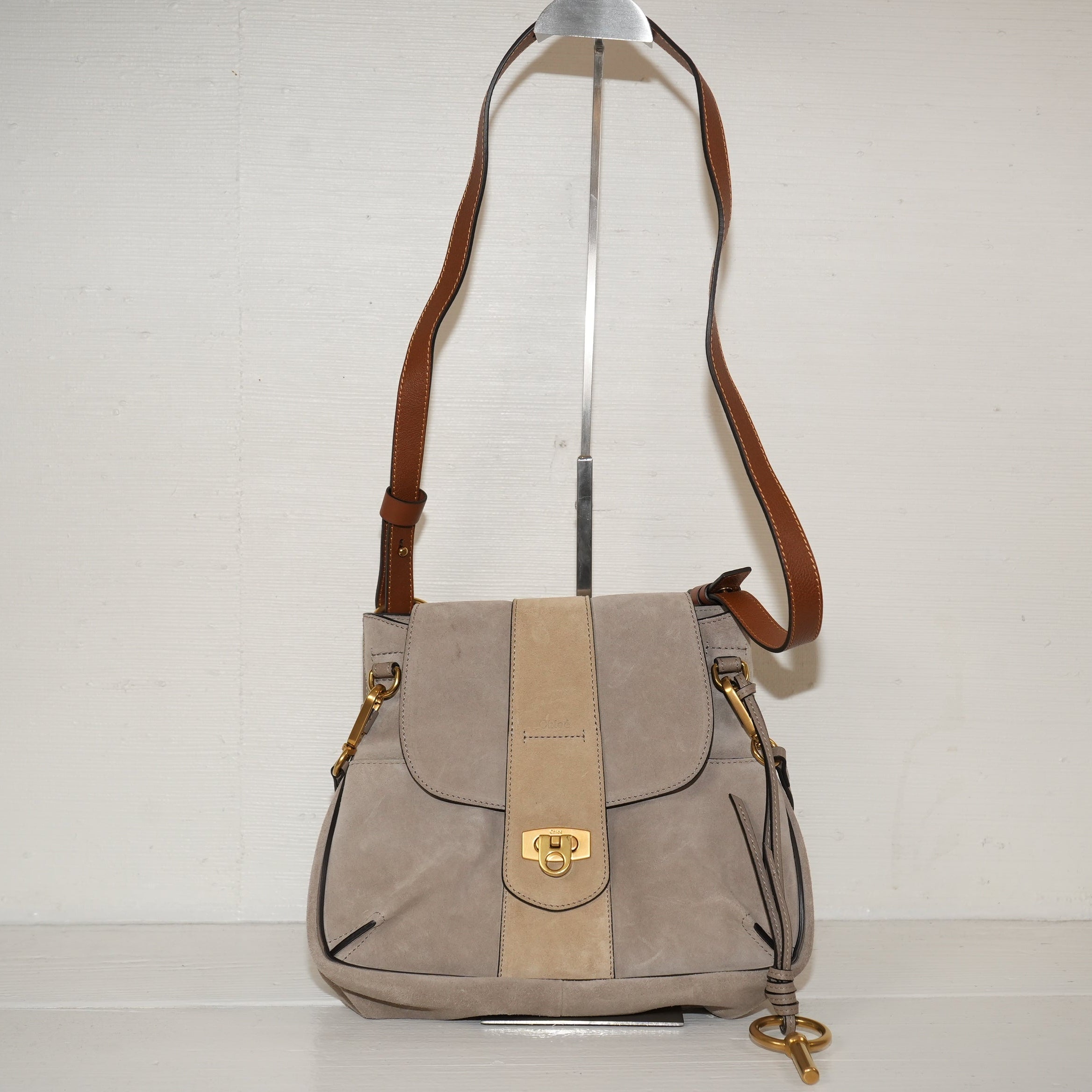 SF EXCLUSIVES: Chloé Lexa Small Suede Shoulder Bag