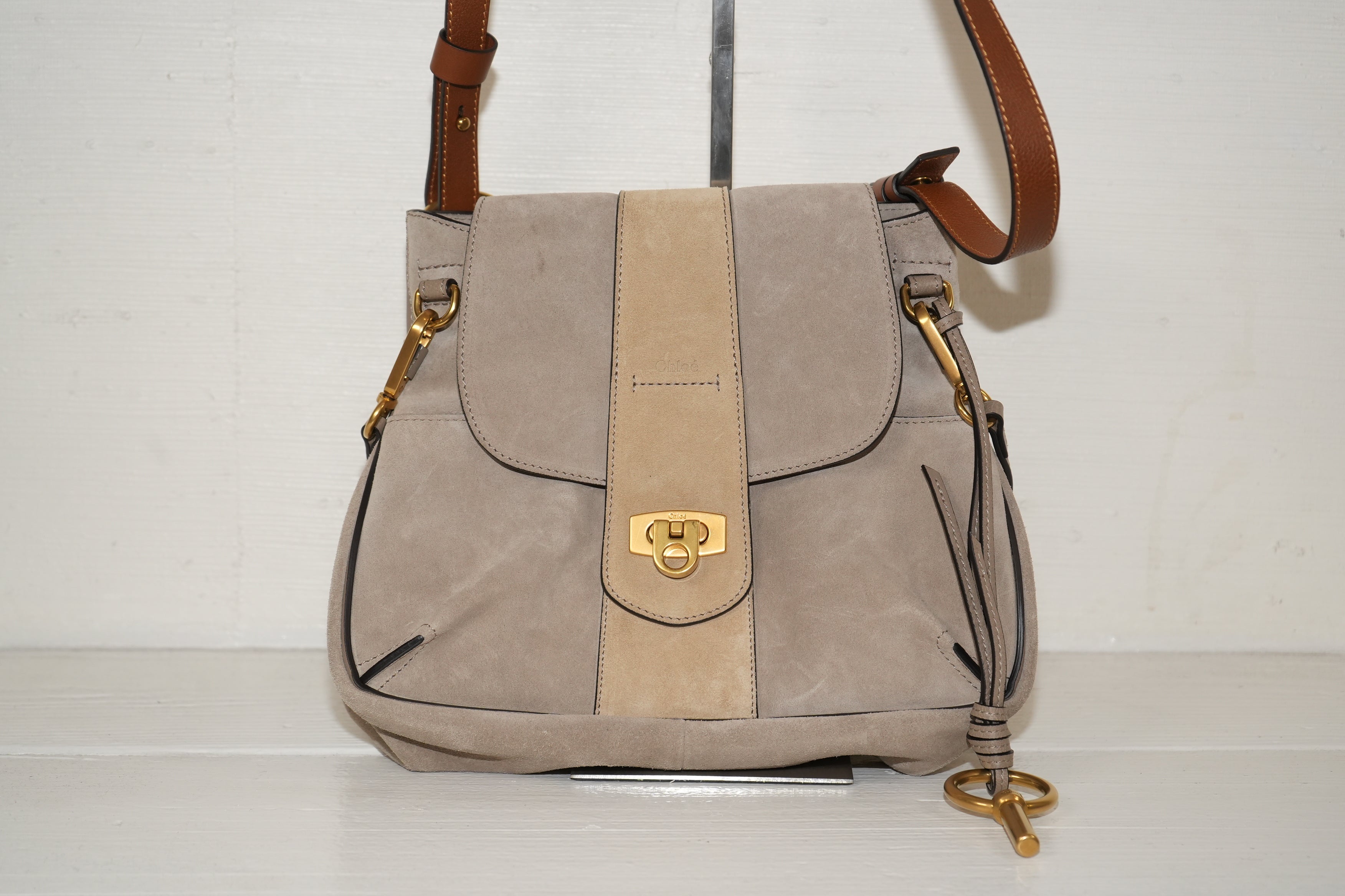 SF EXCLUSIVES: Chloé Lexa Small Suede Shoulder Bag