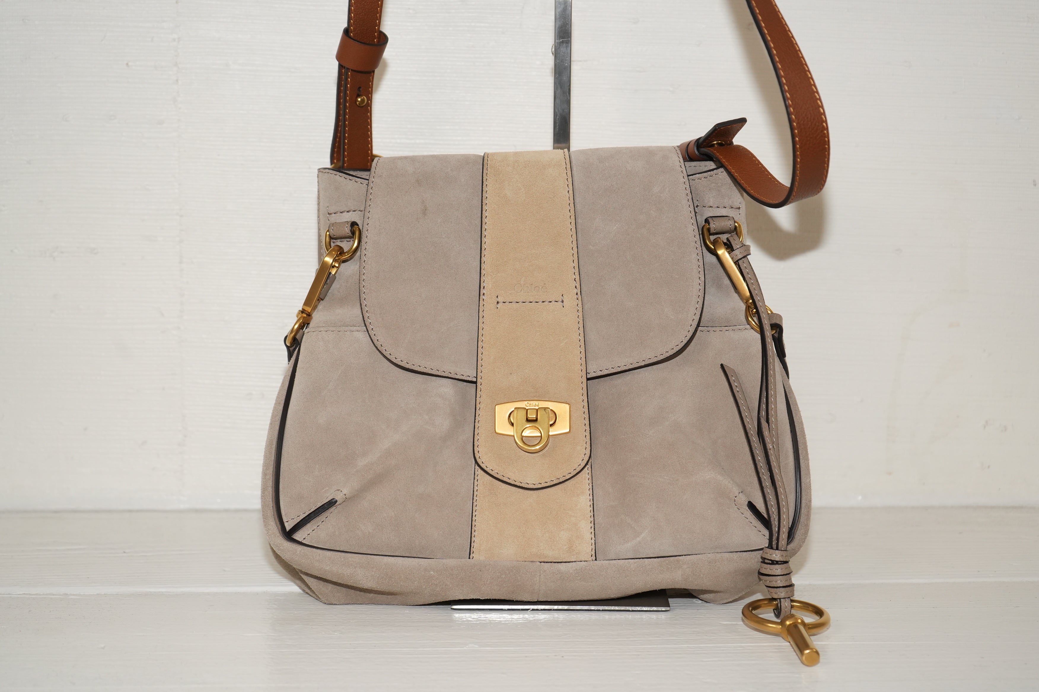 SF EXCLUSIVES: Chloé Lexa Small Suede Shoulder Bag