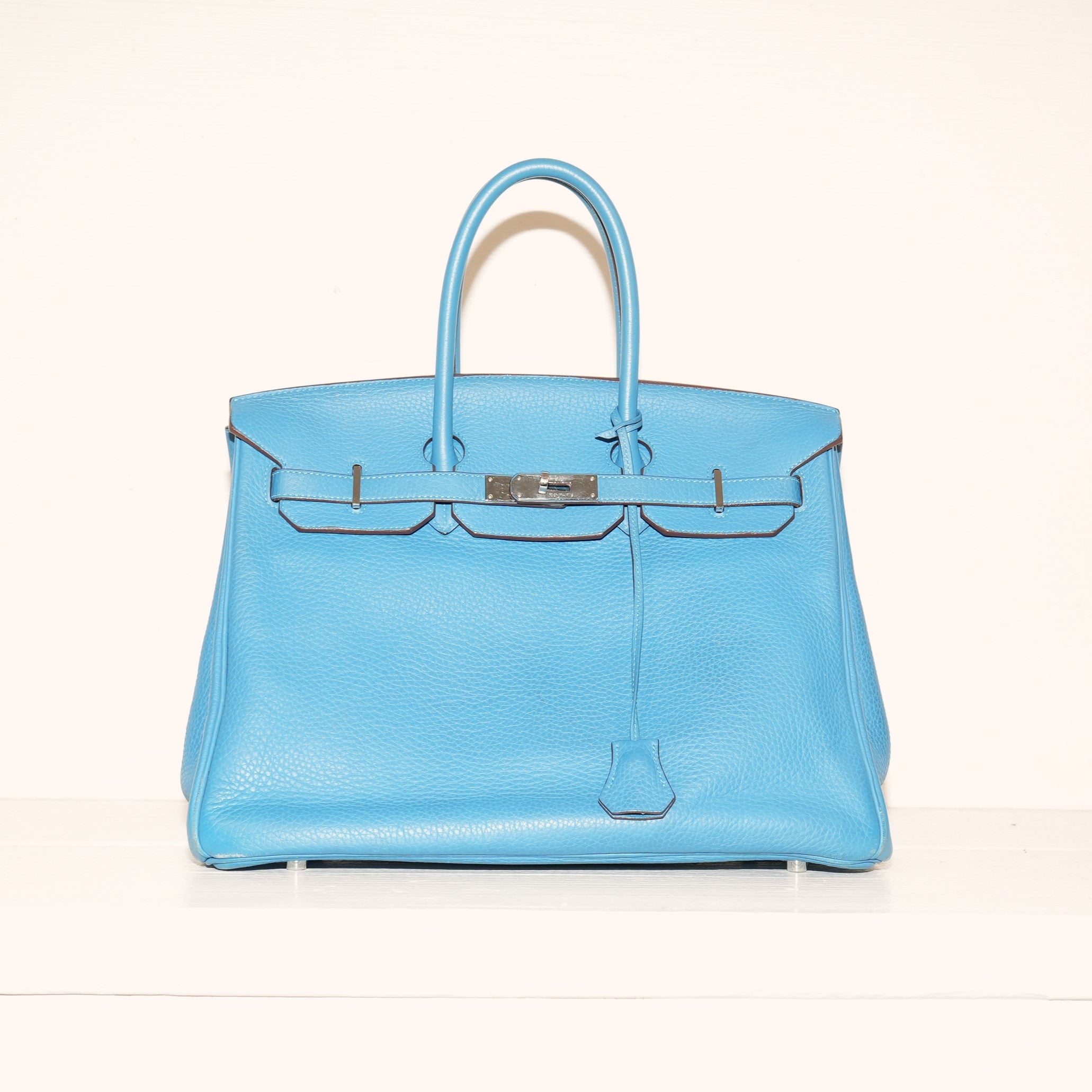 SF EXCLUSIVE: Hermes Cobalt Clemence Leather Birkin 35 (w/ Dustbag and Two Keys)