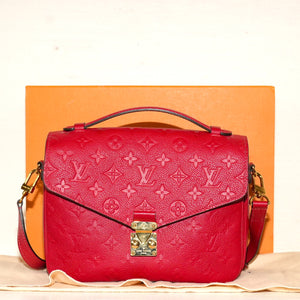 SF EXCLUSIVE: Louis Vuitton Pochette Métis Red Monogram Empreinte Leather Bag
