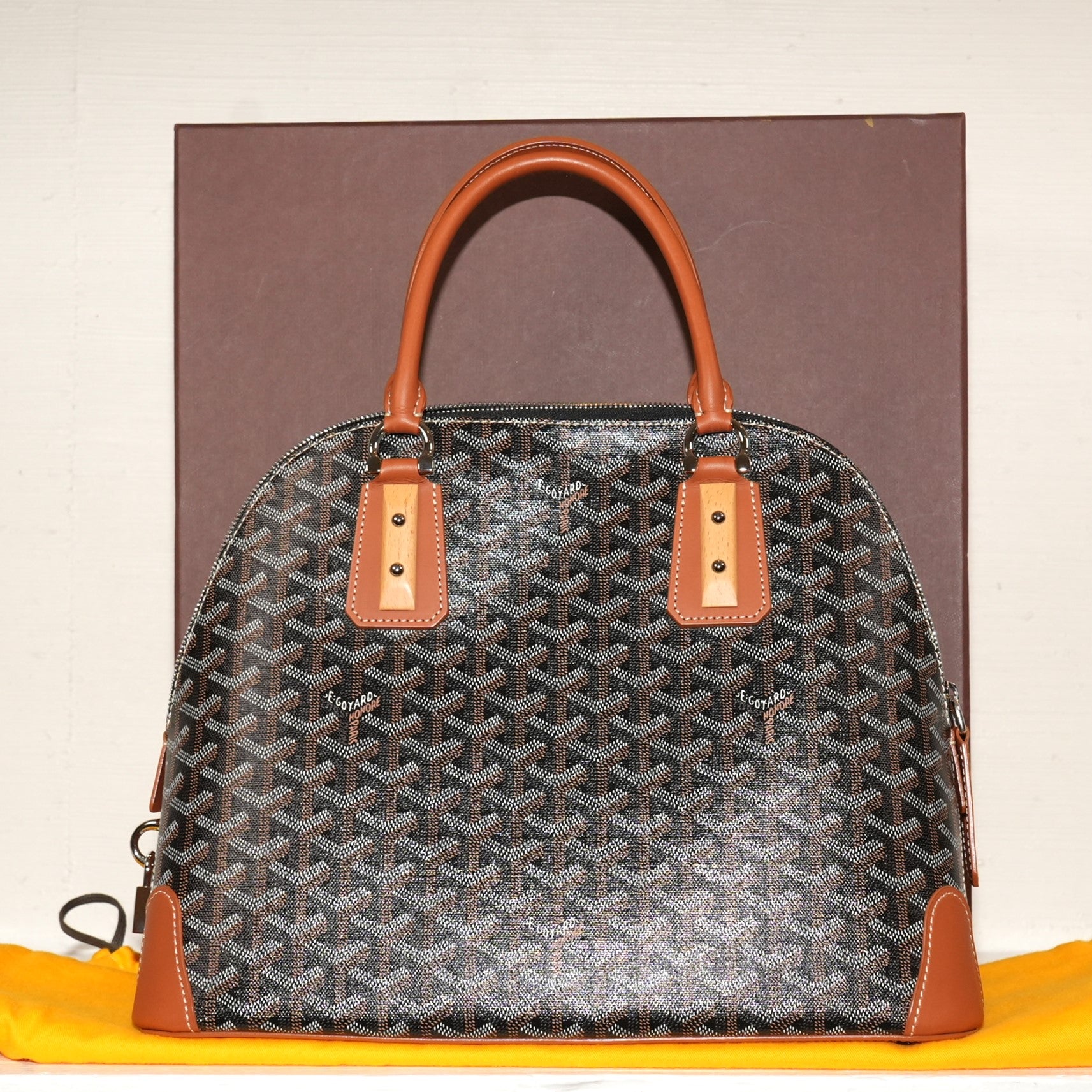 SF EXCLUSIVE: Goyard Chevron Canvas Monogram Vendôme Bag