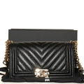 SF EXCLUSIVE: CHANEL Boy Bag Black Caviar Leather