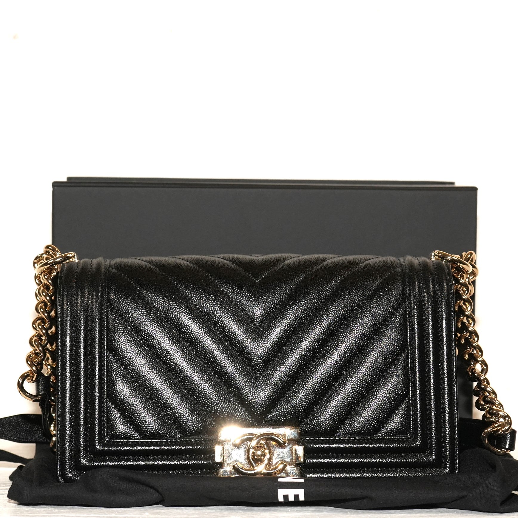 SF EXCLUSIVE: CHANEL Boy Bag Black Caviar Leather