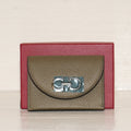 SF EXCLUSIVE: Salvatore Ferragamo Gancini Pebbled Leather Card Case Wallet