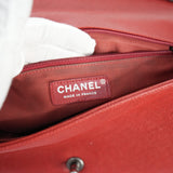 Chanel Boy Quilted Caviar Leather Flap Bag Red