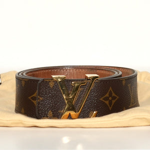 SF EXCLUSIVE: Louis Vuitton Initiales Monogram Canvas Reversible Belt – Size 38 (Pre-Owned)