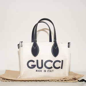 SF EXCLUSIVE: Gucci GG Supreme Canvas Tote Bag with Leather Trim