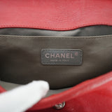 Chanel Boy Caviar Leather Quilted Flap Shoulder Bag Red