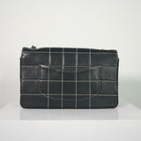 Chanel Chocolate Bar Flap Shoulder Bag Black