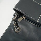 Chanel Chocolate Bar Flap Shoulder Bag Black