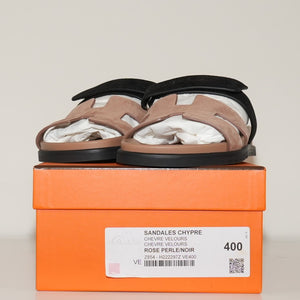 SF EXCLUSIVE: Hermès Chypre Slide Sandals Leather  With Original Box
