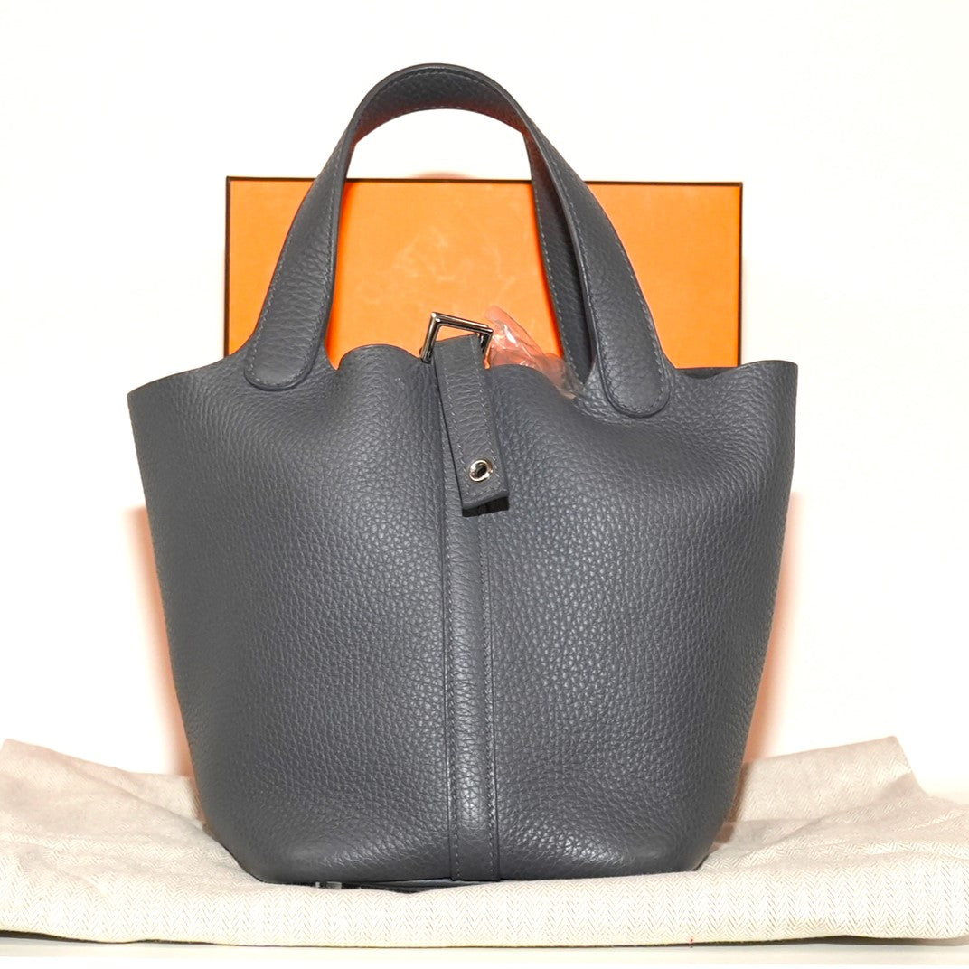 SF EXCLUSIVE: Hermès Picotin Lock 18 Clémence Leather Tote Bag
