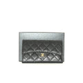SF EXCLUSIVE: Chanel Classic Flap Long Wallet Black Quilted Caviar Leather Gold-Tone Hardware