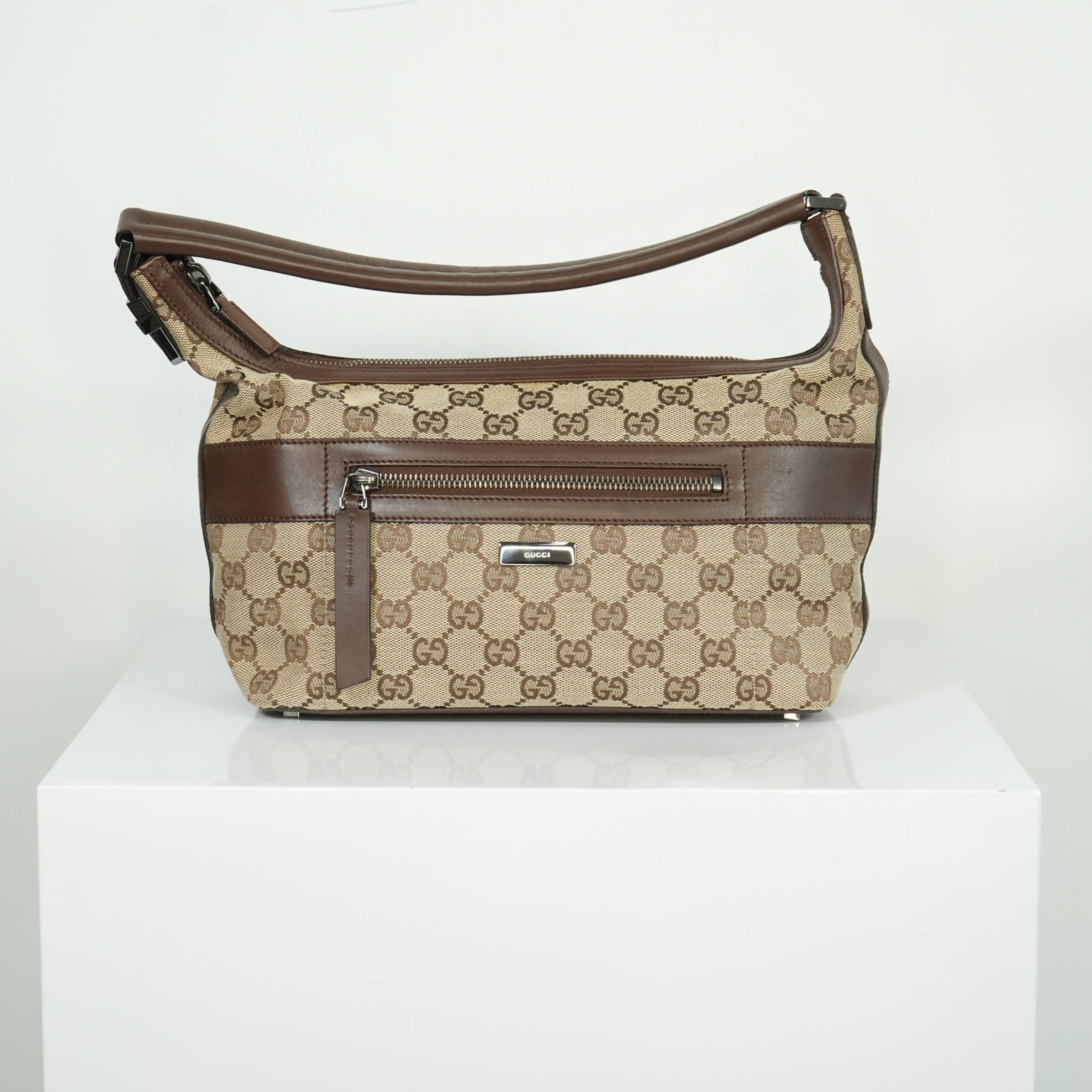 Gucci Beige GG Canvas Shoulder Bag