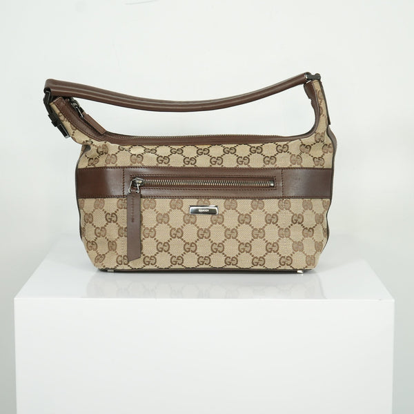 Gucci Beige GG Canvas Shoulder Bag