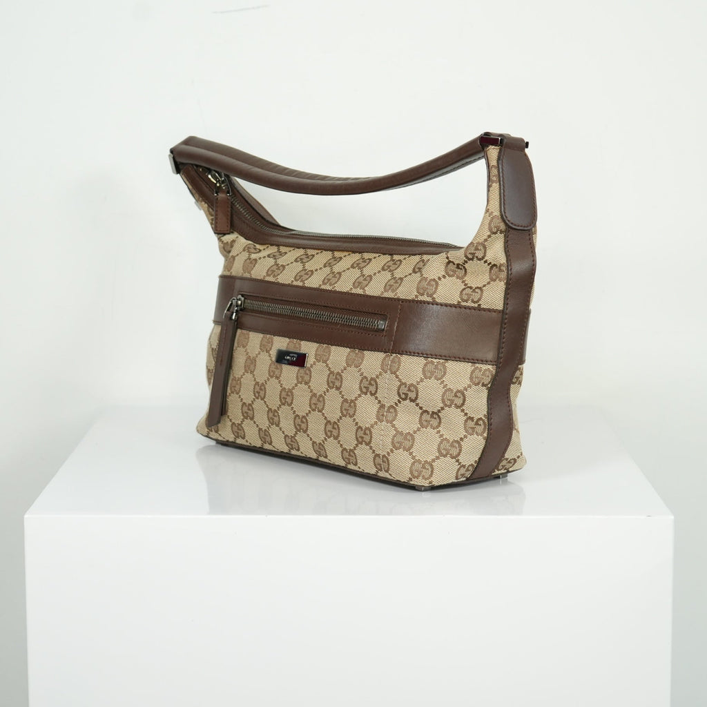 Gucci Beige GG Canvas Shoulder Bag