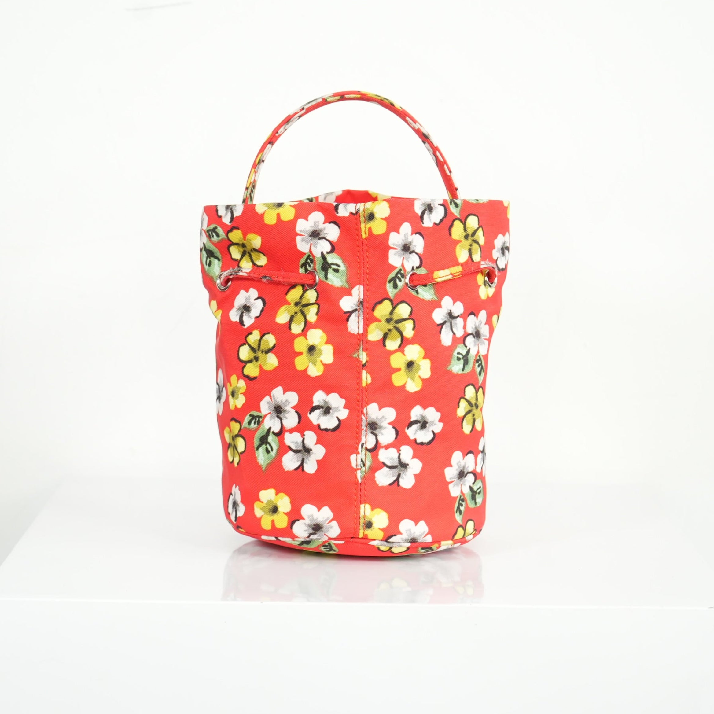 Balenciaga XS Wheel Floral Print Nylon Bucket Bag