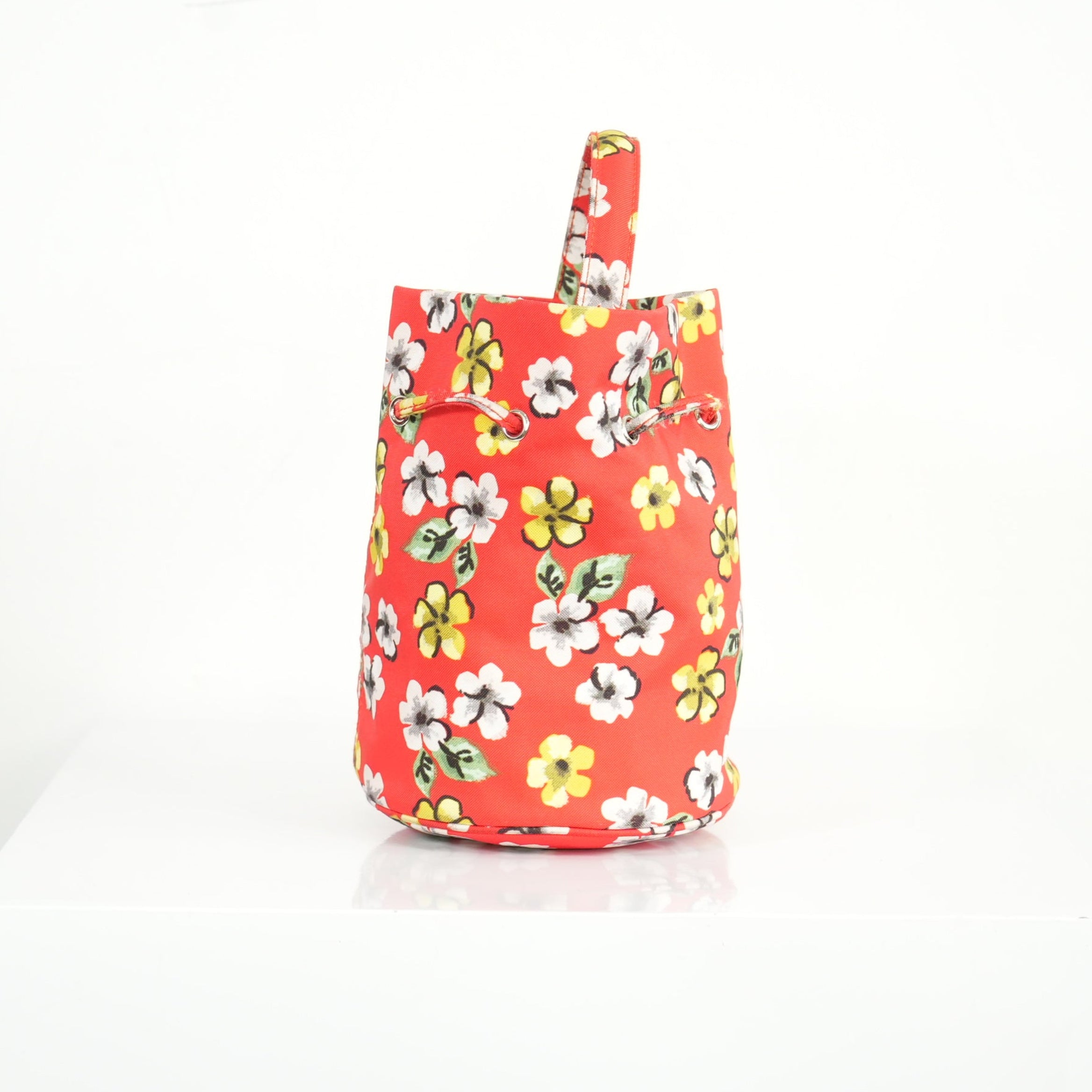 Balenciaga XS Wheel Floral Print Nylon Bucket Bag