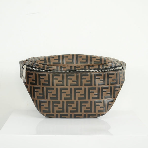 Fendi Vitello Century Bi-Color FF 1974 Embossed Bag