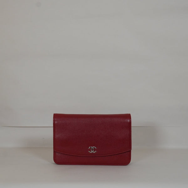 SF EXCLUSIVE: Chanel Red Caviar Sevruga Wallet on Chain Bag
