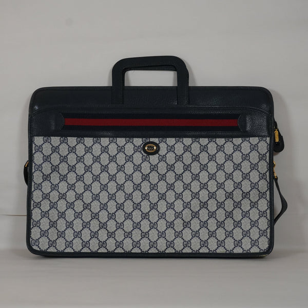 SF EXCLUSIVE: Gucci Navy Blue Briefcase
