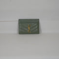 SF EXCLUSIVE: Saint Laurent Grain de Poudre Matelassé Chevron Monogram Credit Card Case