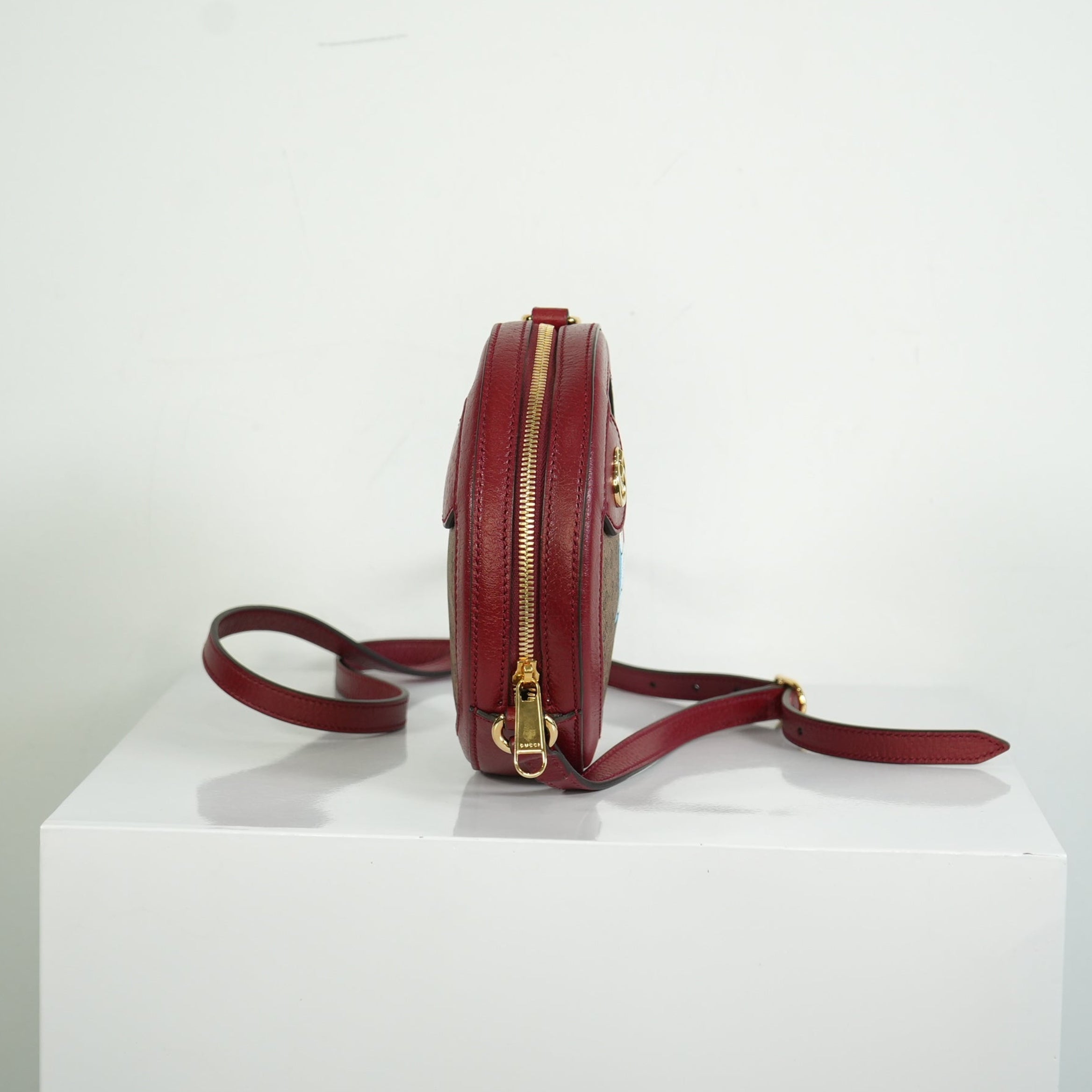 Gucci x Doraemon Mini GG Supreme Round Shoulder Bag