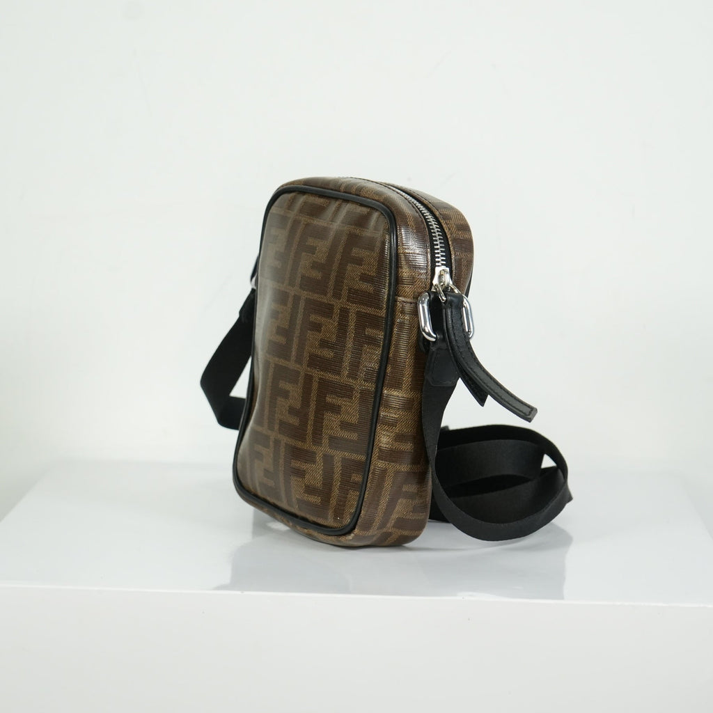 Fendi Zucca Coated Canvas Mini Messenger Bag