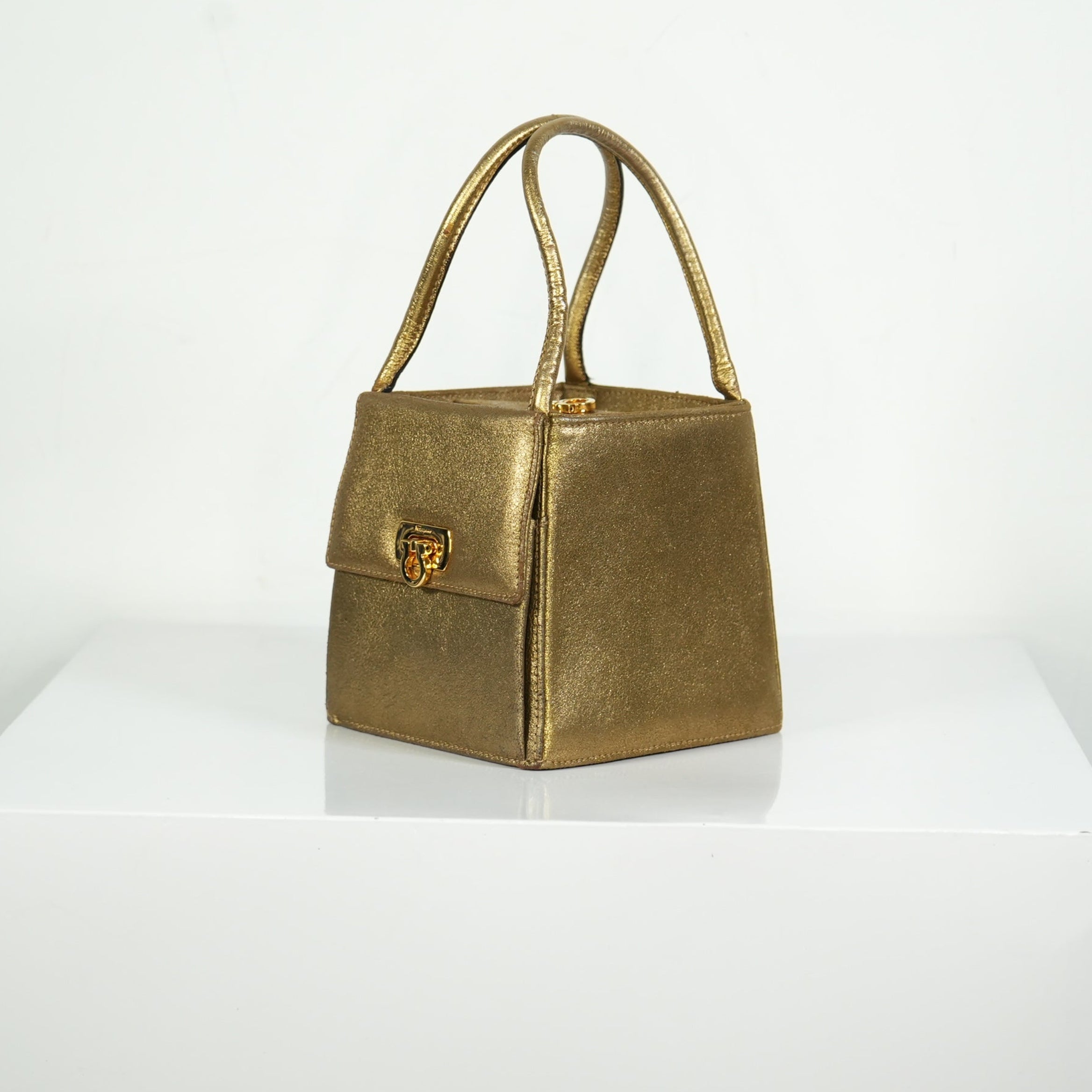 Salvatore Ferragamo Vintage Gold Mini Shoulder Bag