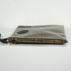 Fendi Zucca Brown Canvas Flat Pouch