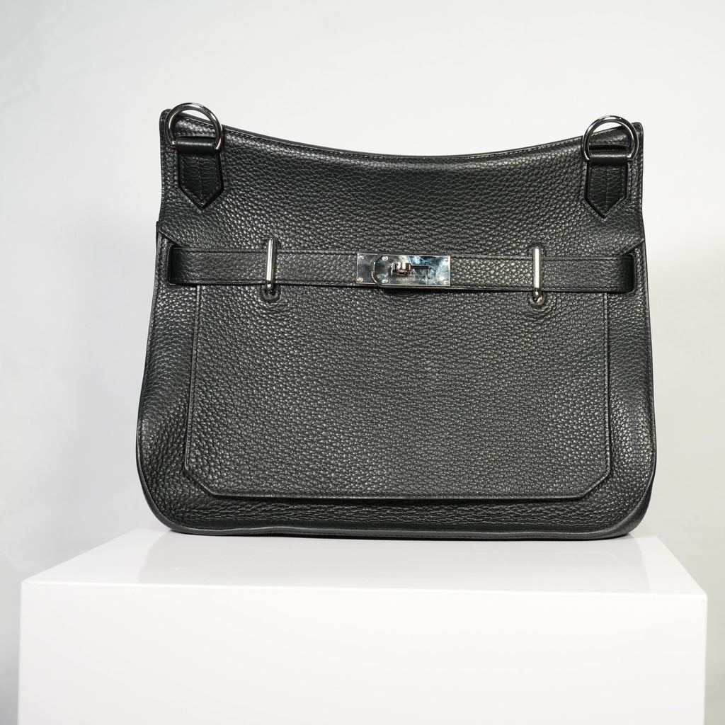 Hermes Black Jypsiere Clemence Crossbody Bag