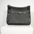 Hermes Black Jypsiere Clemence Crossbody Bag