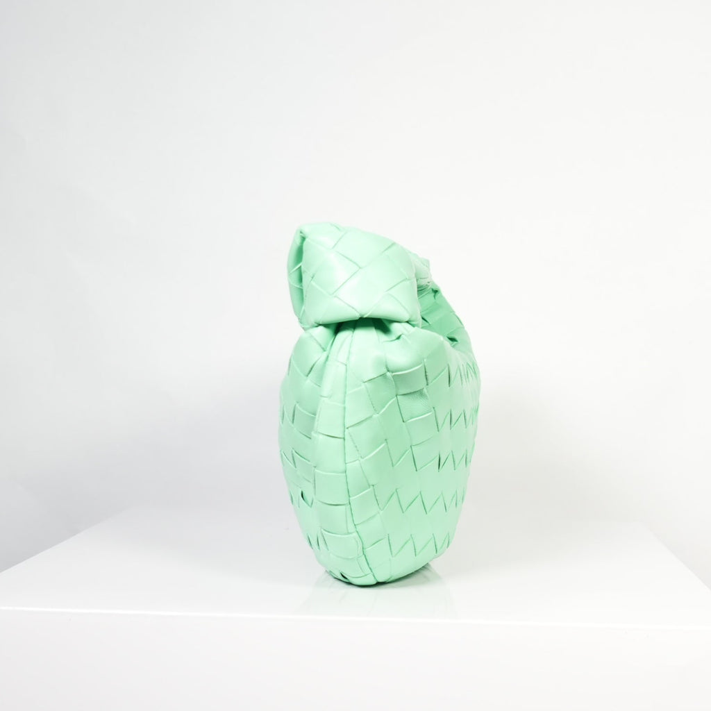 Bottega Veneta Jodie Mini in Mint Green Woven (dust bag)