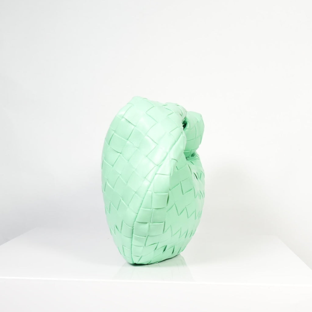 Bottega Veneta Jodie Mini in Mint Green Woven (dust bag)