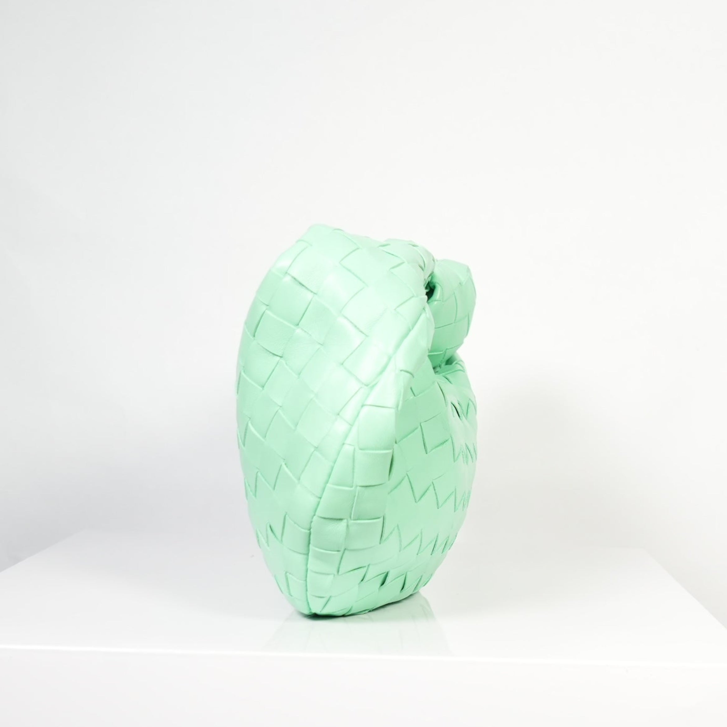 Bottega Veneta Jodie Mini in Mint Green Woven (dust bag)