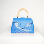 Goyard Saigon Mini Blue Top Handle with dust bag