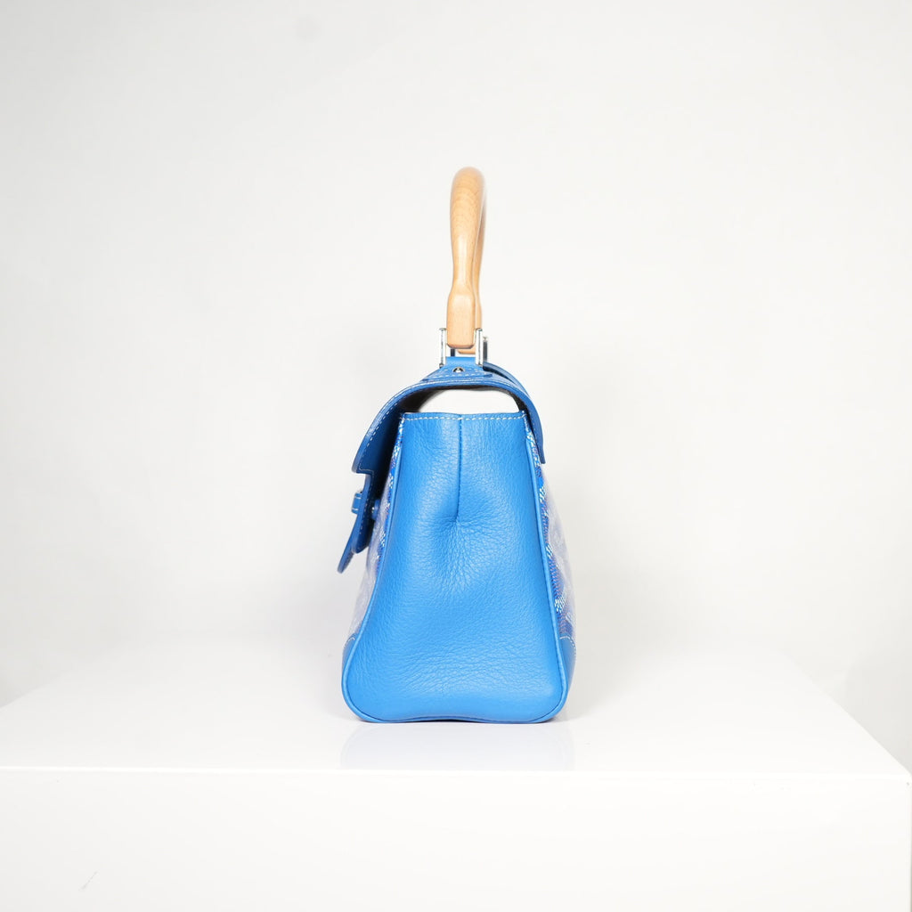 Goyard Saigon Mini Blue Top Handle with dust bag