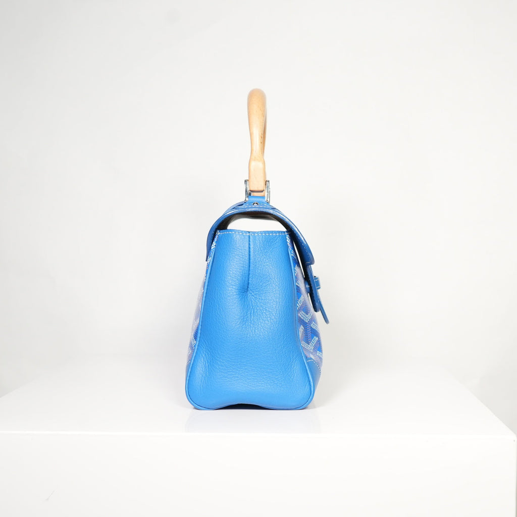Goyard Saigon Mini Blue Top Handle with dust bag