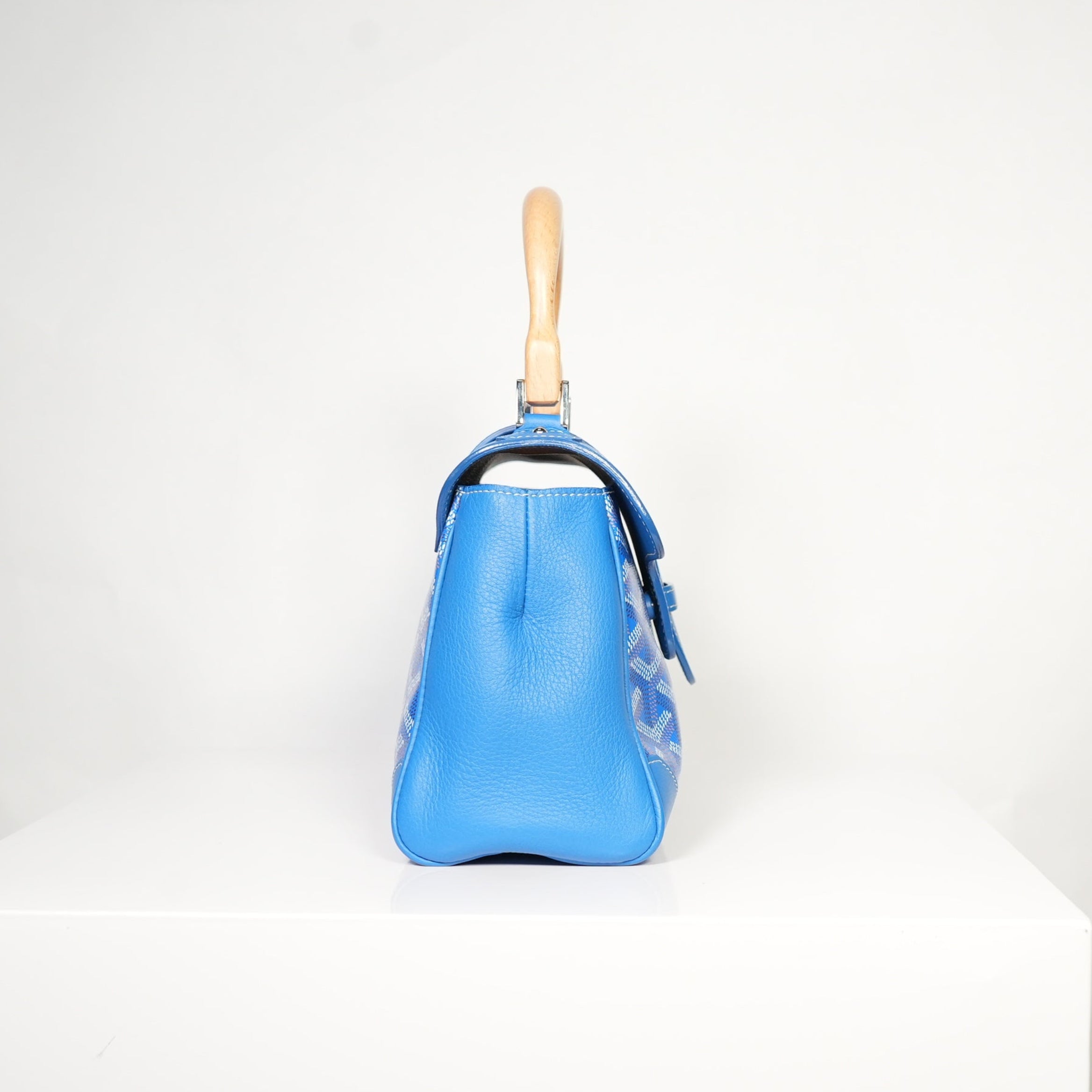 Goyard Saigon Mini Blue Top Handle with dust bag