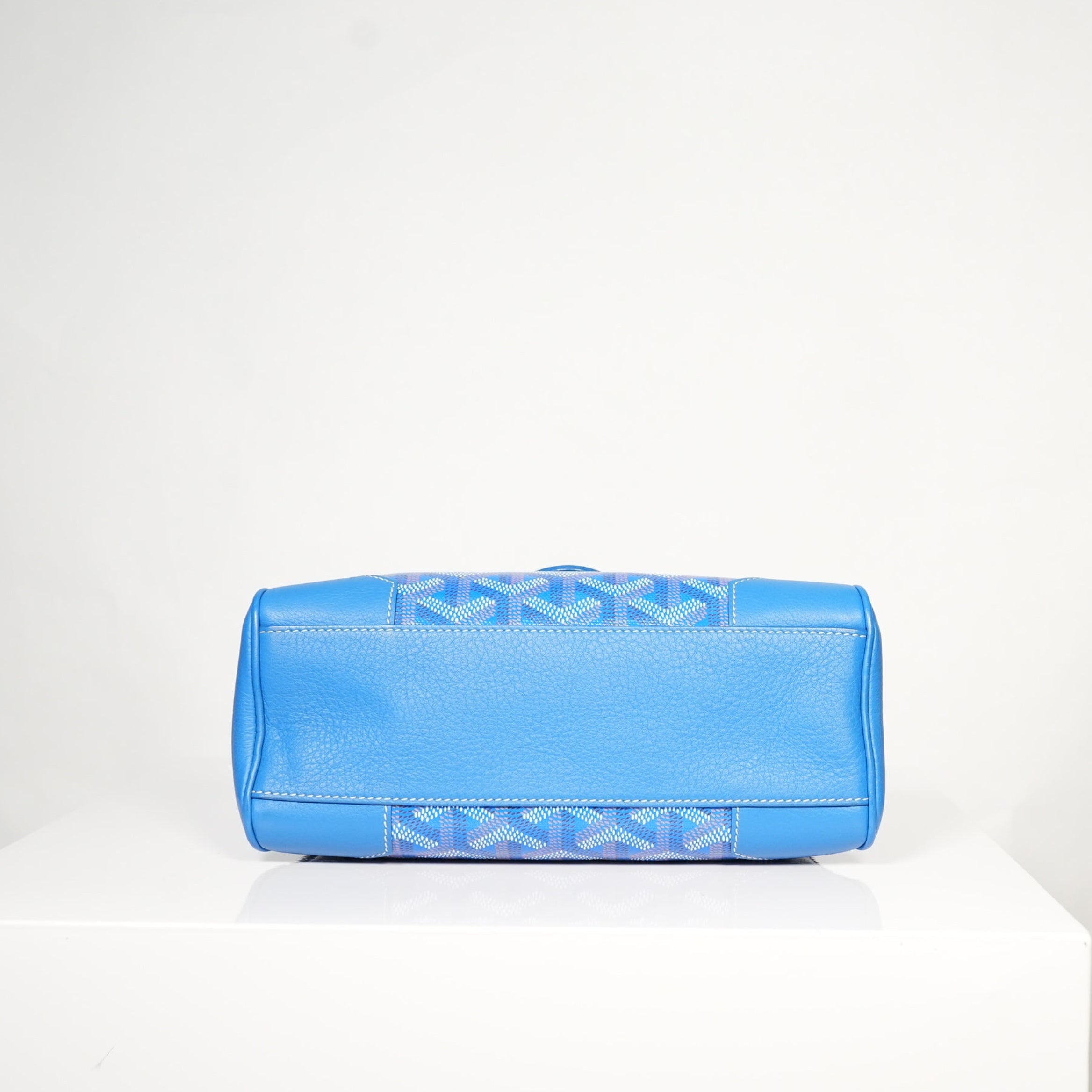 Goyard Saigon Mini Blue Top Handle with dust bag