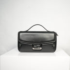 Fendi Black Soft Trunk Baguette Bag W/ Dust Bag