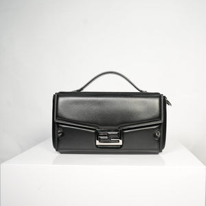 Fendi Black Soft Trunk Baguette Bag W/ Dust Bag