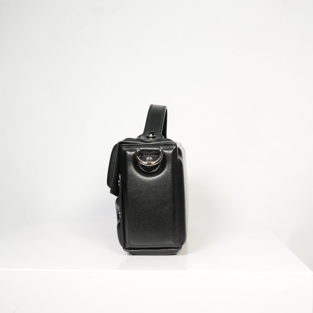 Fendi Black Soft Trunk Baguette Bag W/ Dust Bag