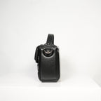Fendi Black Soft Trunk Baguette Bag W/ Dust Bag