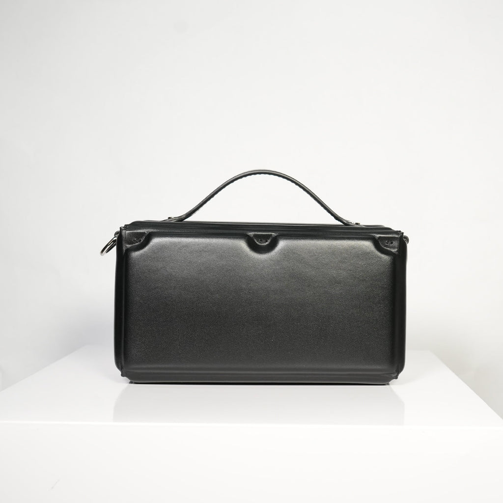 Fendi Black Soft Trunk Baguette Bag W/ Dust Bag