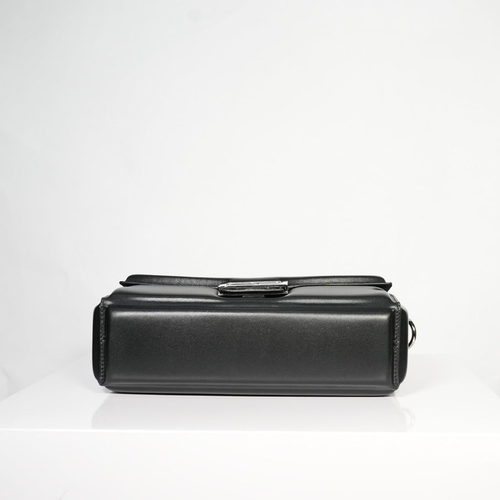 Fendi Black Soft Trunk Baguette Bag W/ Dust Bag
