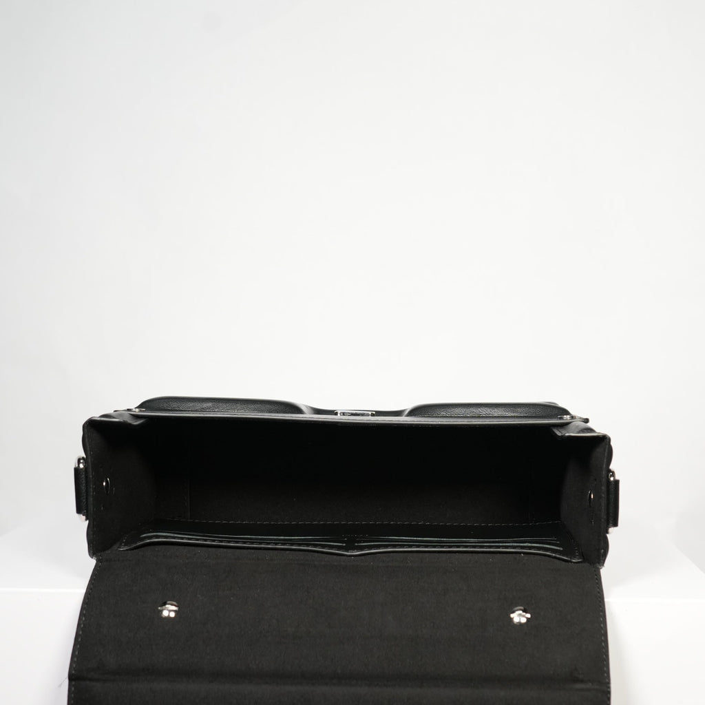 Fendi Black Soft Trunk Baguette Bag W/ Dust Bag